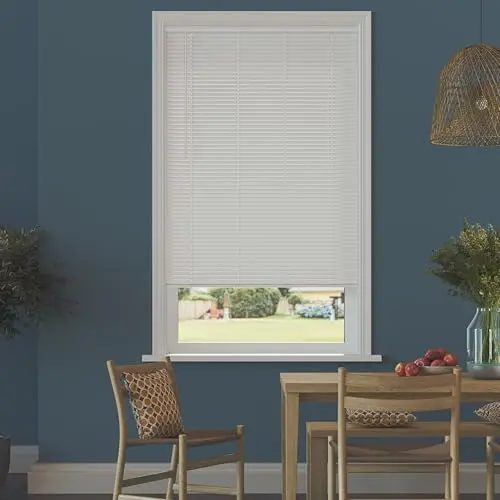 1-Inch Cordless Room Darkening Blind (White, 18"W x 72"L)