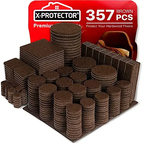 X-PROTECTOR large assortment of brown felt pads
