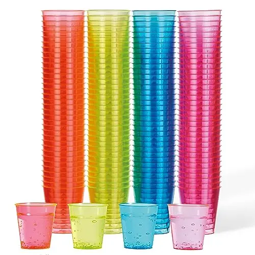 150-Pack Reusable Neon Cups