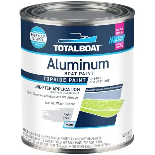 TotalBoat Aluminum Boat Paint in light gray color