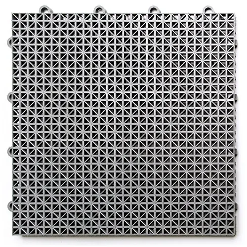 Interlocking Slip-Resistant Plastic Tiles, 40-Pack