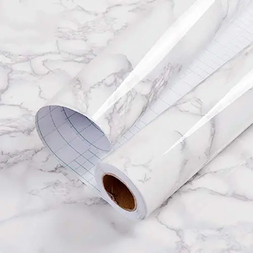 Glossy Marble Peel & Stick, 11.8"x78.7"
