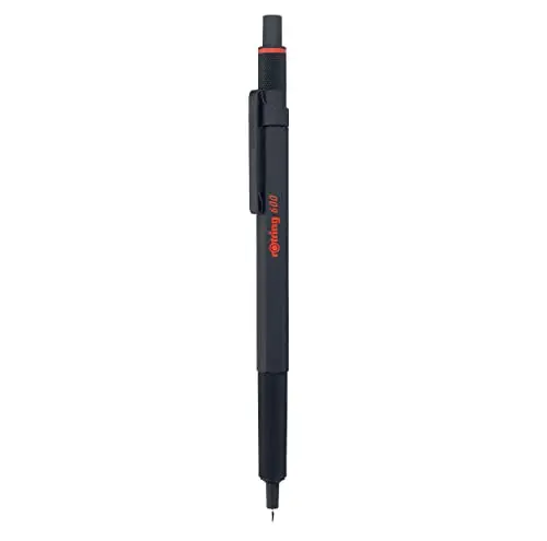 rOtring 600 ballpoint pen with hexagonal metal barrel