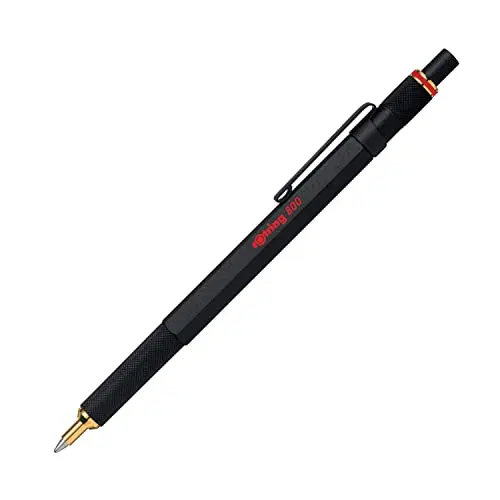 rOtring 800 retractable ballpoint pen with black finish