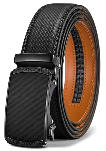 Precise-fit, adjustable leather belt for dress wear
