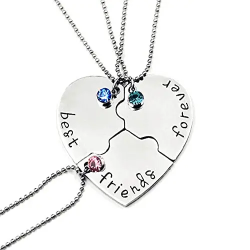 Broken Heart Charm Pendant Set