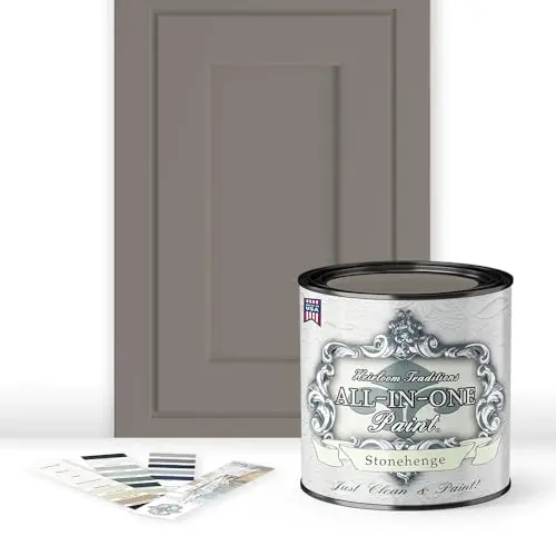 Heirloom Traditions All-in-One Paint in Stonehenge color showing smooth finish on furniture