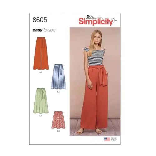 Simplicity easy to sew womens skirts and loose fitting pants pattern