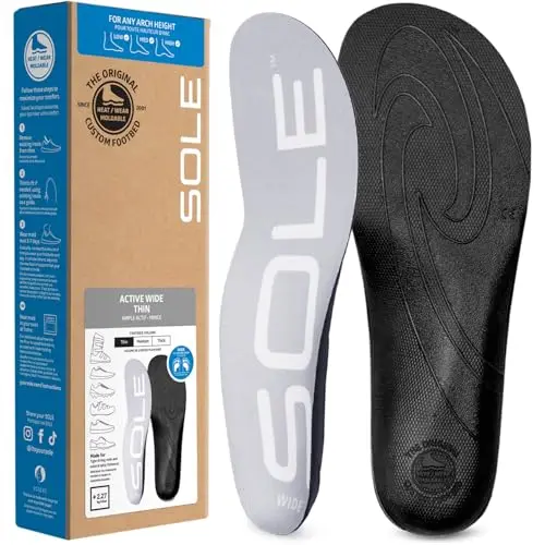 Custom-Moldable Wide Insoles for Plantar Fasciitis & High Arches