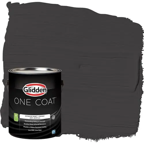 Glidden Interior Paint and Primer in black magic flat finish