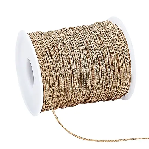 PH PandaHall waxed cotton cord in burlywood color
