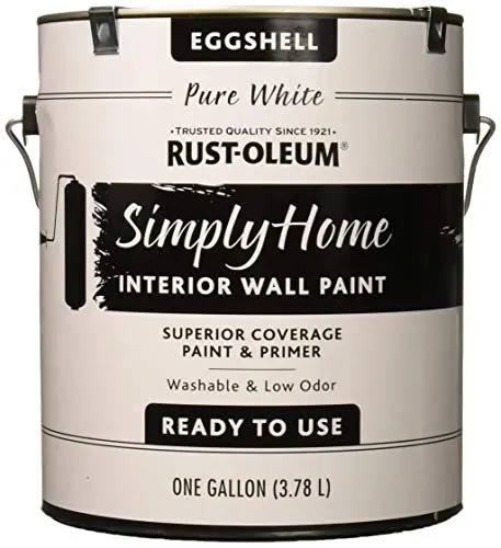 Rust-Oleum Simply Home eggshell pure white interior paint gallon