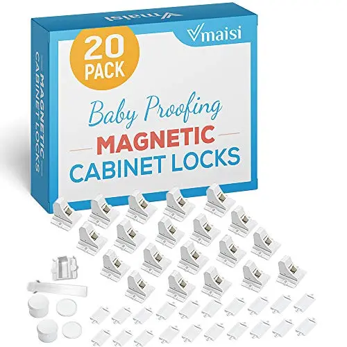 Magnetic, Invisible, Adhesive - 20 Locks + 2 Keys