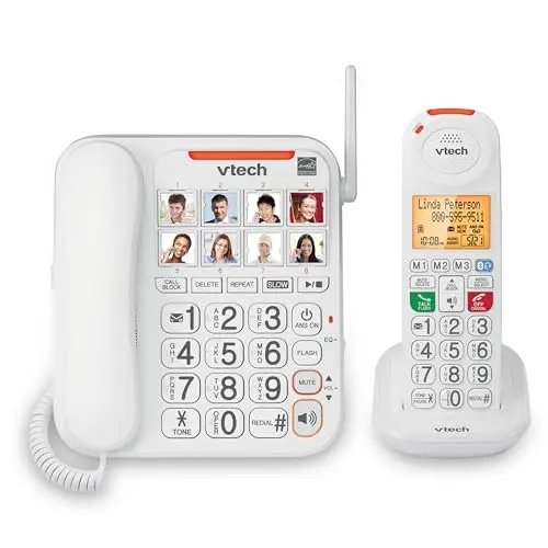 Amplified Corded/Cordless Senior Phone with Answering Machine
