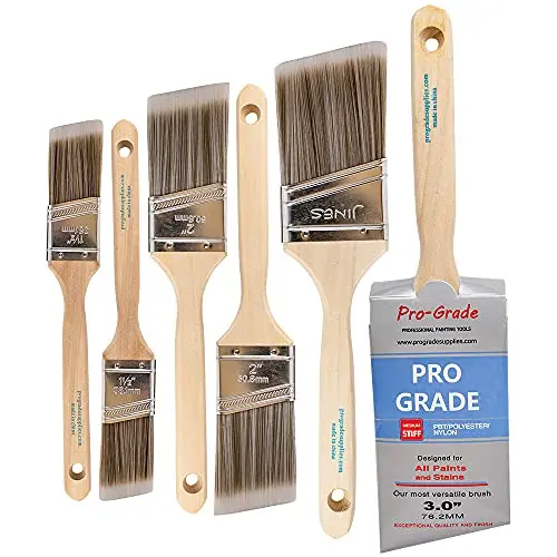 Pro Grade 6-pack variety angle paint brushes