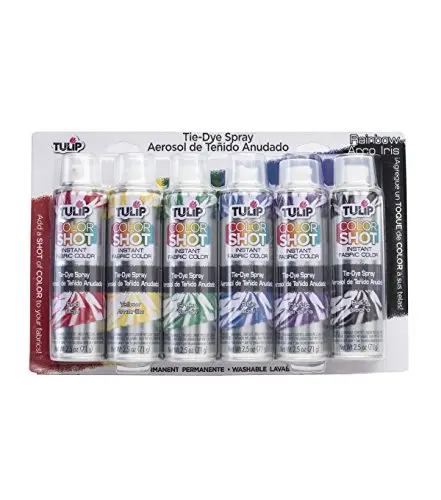 Tulip ColorShot Instant Tie Dye Fabric Spray Paint rainbow six-pack