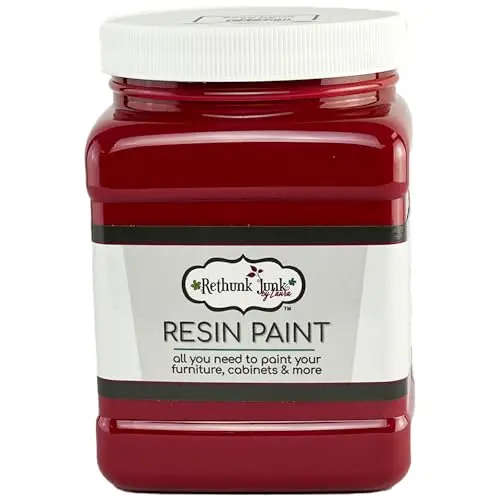 Rethunk Junk Resin Paint for a smooth, durable finish on doors and furniture
