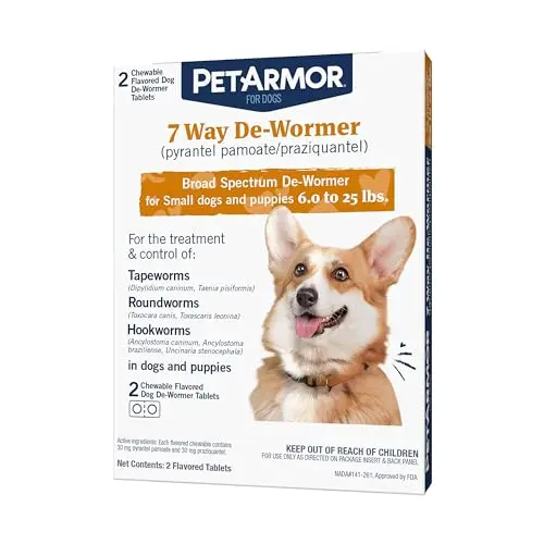 Convenient Chewable Dewormer (6-25 lbs)