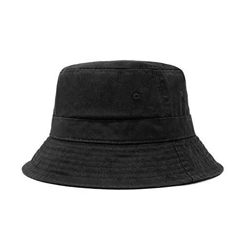 Classic Cotton Sun Hat (Black)