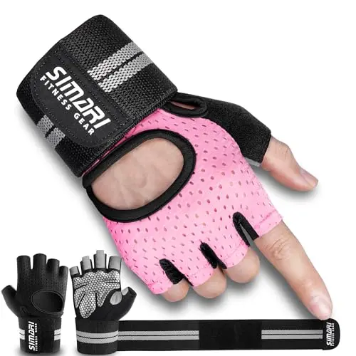 Honeycomb Grip, Extra Wrist Wraps, Fingerless, Padded