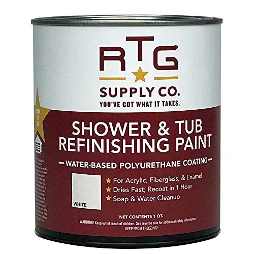 RTG Shower & Tub Refinishing Paint in white satin finish