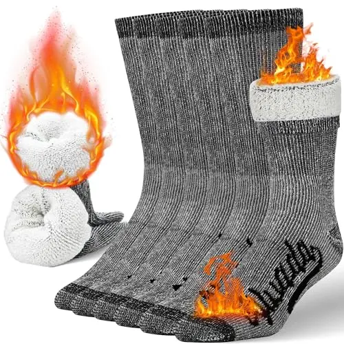 Thermal Warm Winter Hiking Crew, 3 Pairs