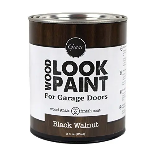 Giani Wood Look Paint for garage doors in black walnut
