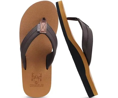 Cushioned men's sandal with arch support