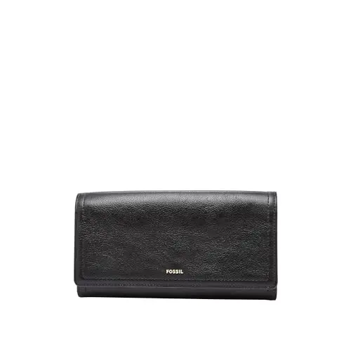 Slim RFID Flap Clutch - Black