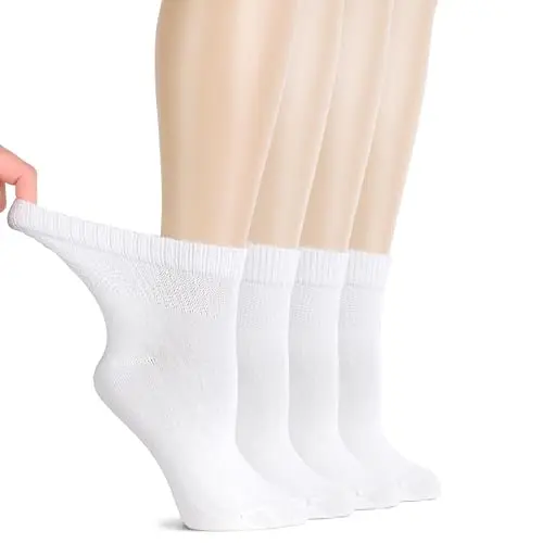 Super Soft, Loose, Non-Binding, Seamless Toe (4 Pairs)