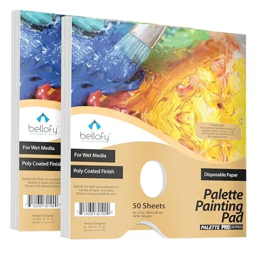 Bellofy disposable palette paper pads showing tear-off sheets
