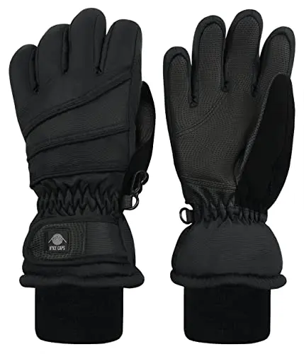 Warm Thinsulate Gloves (Black, 10-12 Years)