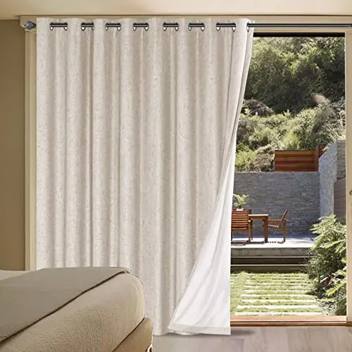 Durable Thick Linen Look, Extra Wide, 100% Blackout