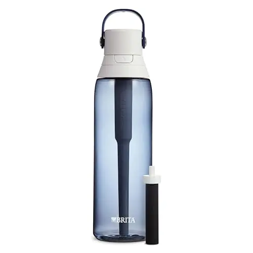 Plastic Filtering Water Bottle, 26 oz