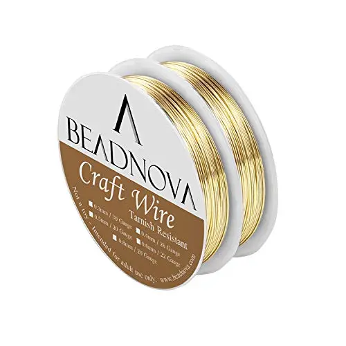 BEADNOVA gold plated copper wire spools