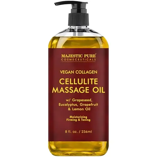 Massage Oil with Vegan Collagen & Stem Cells, 8 fl oz