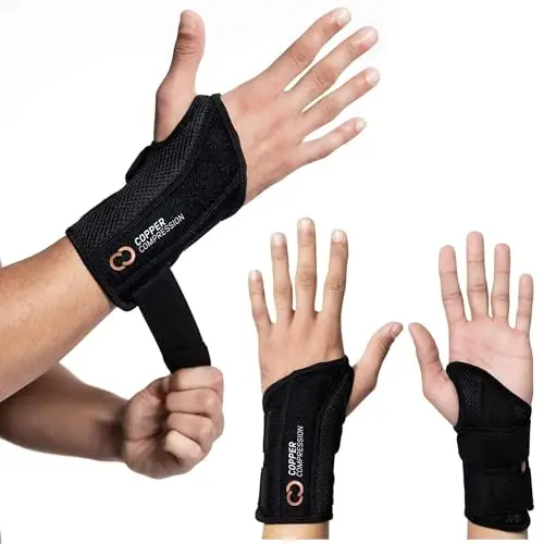 Copper-Infused Adjustable Support S/M, Right Hand