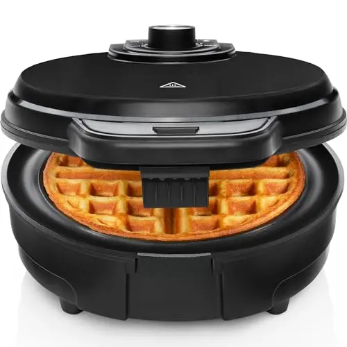 Chefman anti-overflow Belgian waffle maker with measuring cup
