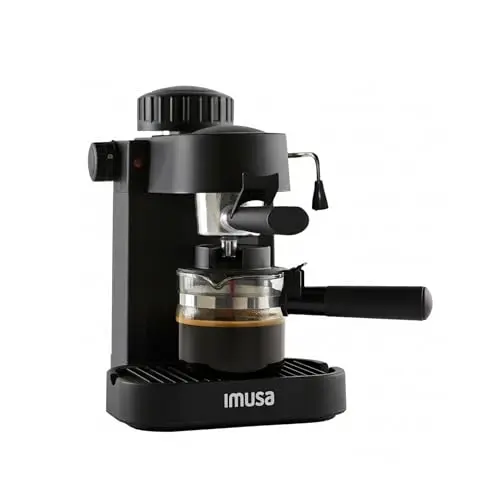 IMUSA 4-cup espresso and cappuccino maker in black