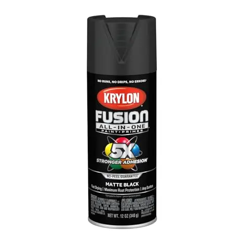 Krylon Fusion All-In-One spray paint can in black