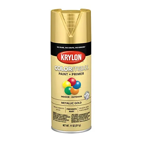 Krylon COLORmaxx Metallic Gold Spray Paint with primer