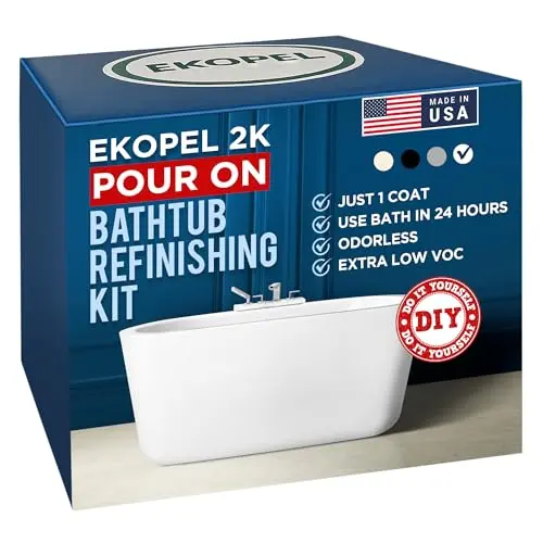 Ekopel 2K Bathtub Refinishing Kit with pour-on application
