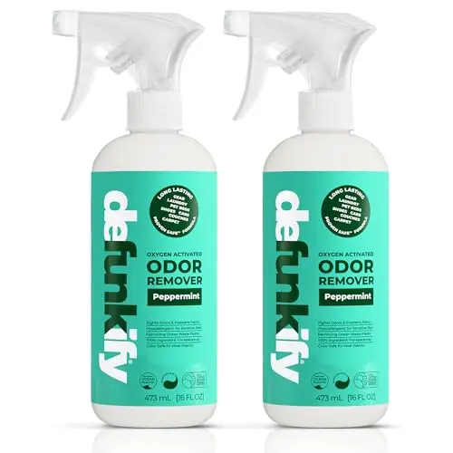 Defunkify odor remover spray bottle with peppermint scent