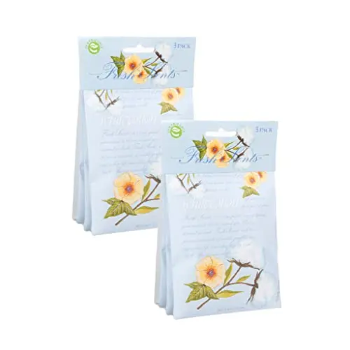 WILLOWBROOK White Cotton scented sachet packet for drawers and closets