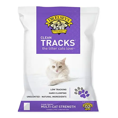 Clay litter for minimal tracking