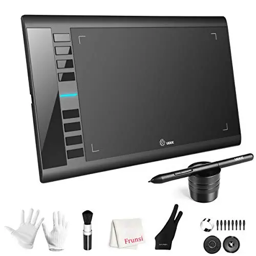 UGEE M708 drawing tablet with passive stylus and hot keys