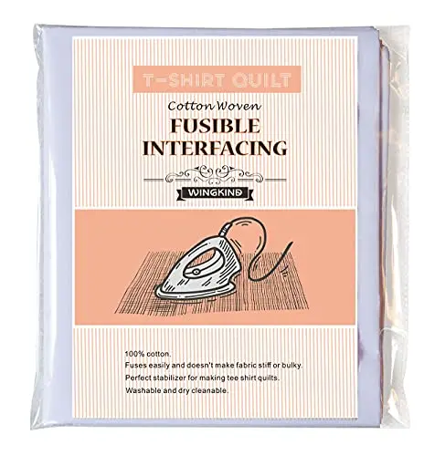 WINGKIND white fusible interfacing for T-shirt quilts