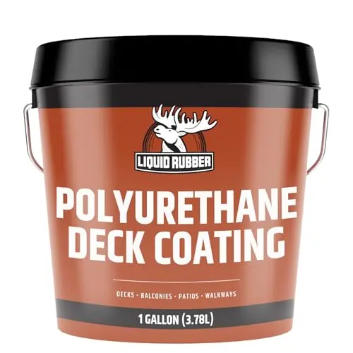 Liquid Rubber Polyurethane Deck Coating in saddle brown