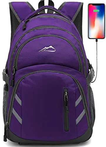 Laptop Backpack w/USB & Anti-theft