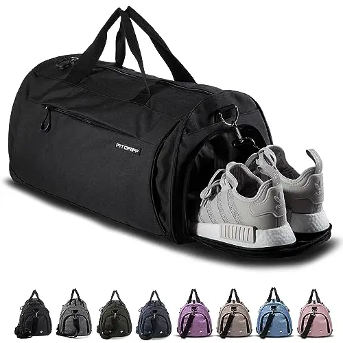 Gym & Travel Bag, Wet Pocket, Ventilated Shoe Compartment